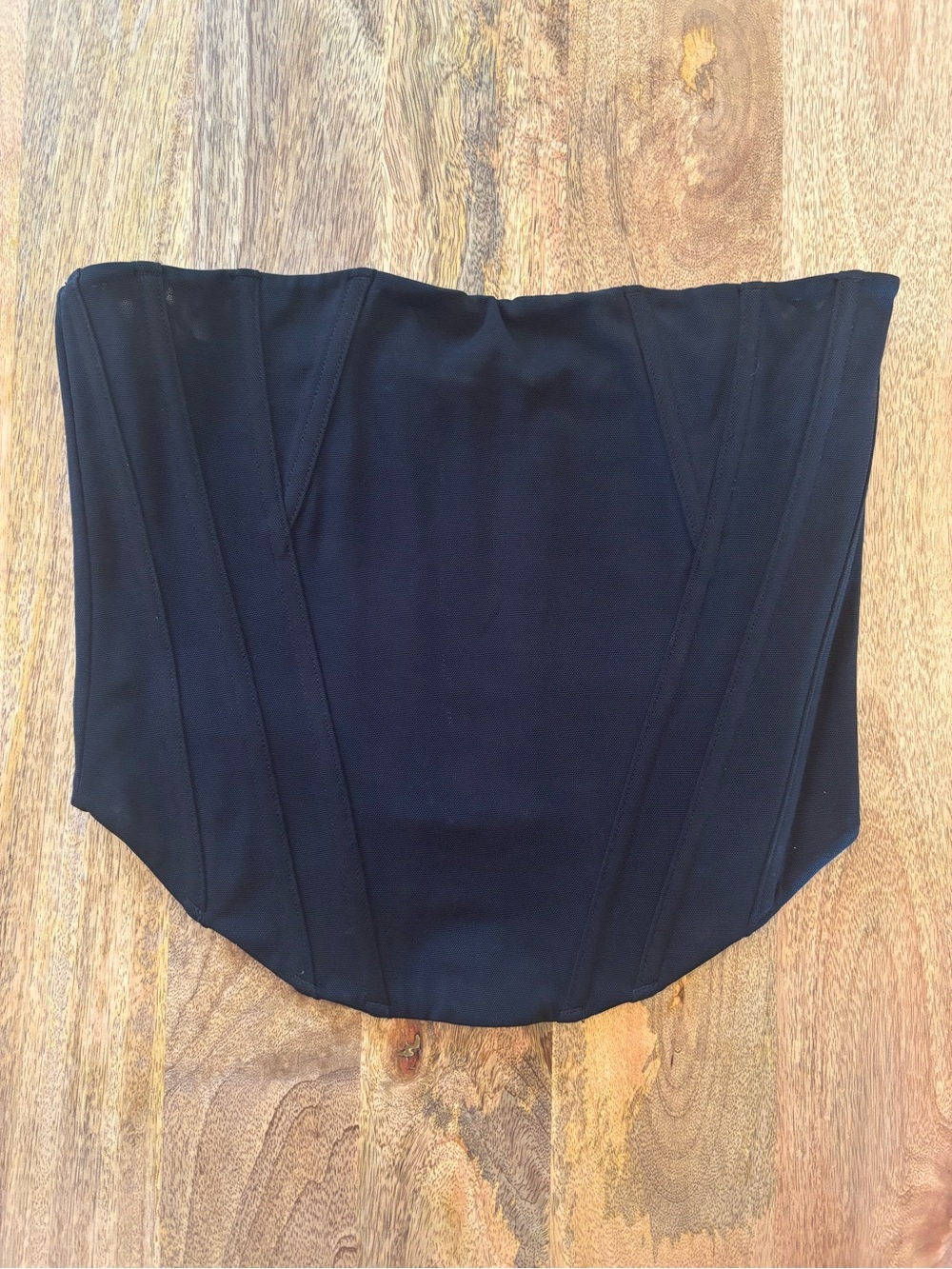 White Fox Black Womenβs Strapless Corset Top